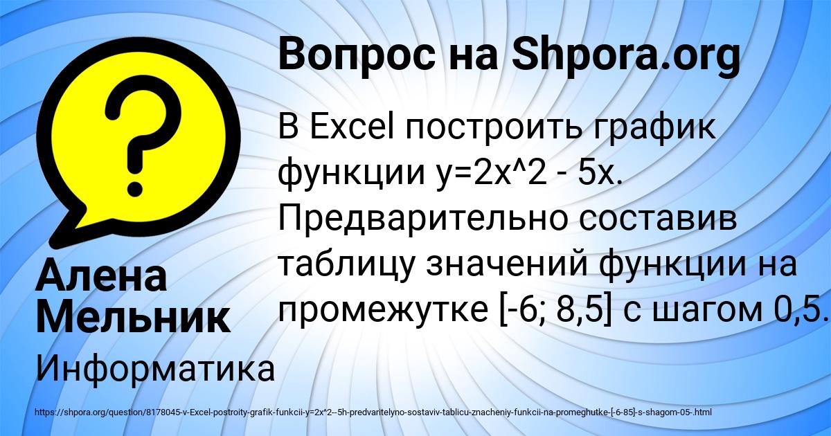 Картинка с текстом вопроса от пользователя Алена Мельник